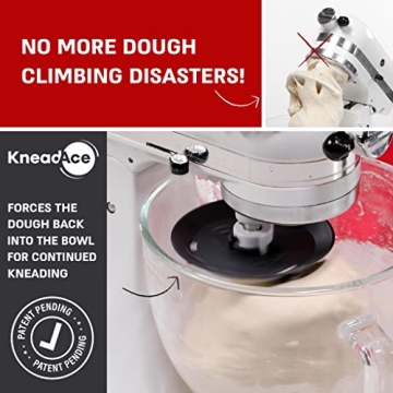 KneadAce Dough Hook Shield for KitchenAid Prevents Dough Clogging