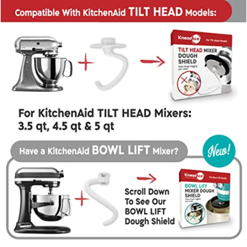 KneadAce Dough Hook Shield for KitchenAid Prevents Dough Clogging