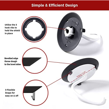 KneadAce Dough Hook Shield for KitchenAid Prevents Dough Clogging