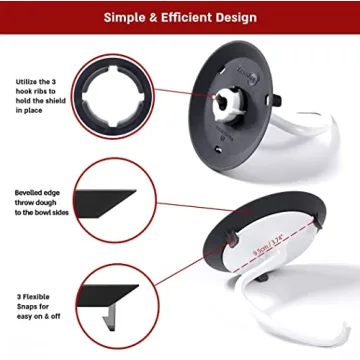 KneadAce Dough Hook Shield for KitchenAid Prevents Dough Clogging