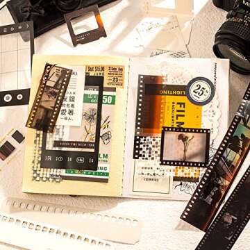 Vilikya 94pcs Movie Film Stickers for Scrapbook Kit