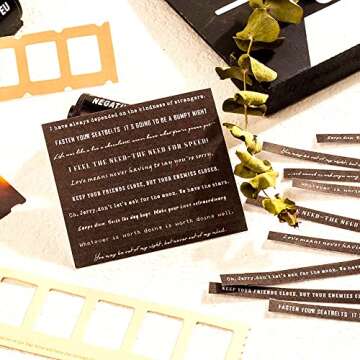Vilikya 94pcs Movie Film Stickers for Scrapbook Kit