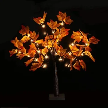 Artistic 24 LED Lighted Fall Maple Tree for Home Decor