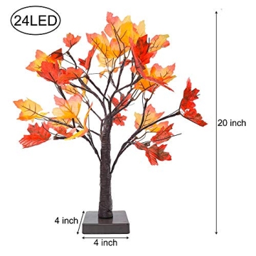 Artistic 24 LED Lighted Fall Maple Tree for Home Decor