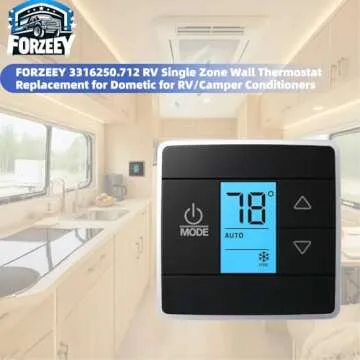 RV Thermostat Replacement for Dometic 3316250.712 - Touch Control & Blue Backlight