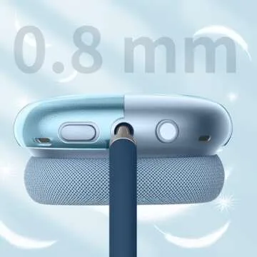 Fintie Case Cover for AirPods Max Headphone, Soft TPU Clear Anti-Scratch Protective Cover, Transparent Accessories Skin Protector for Airpods Max (Clear Blue)