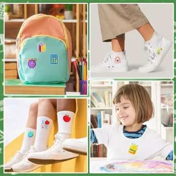 36pcs Back to School Iron on Patches Pencil School Bus Embroidered Sew Applique Repair Patch Teacher Students DIY Crafts for Clothing Jacket Jeans Pants Dress Backpack Hat Decorations