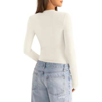 EasyGala Long Sleeve Cotton Shirts for Women - Trendy Basics