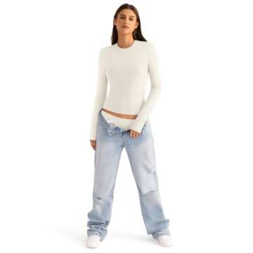 EasyGala Long Sleeve Cotton Shirts for Women - Trendy Basics