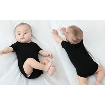 GUISBY Soft Rayon Baby Bodysuit for 0-3 Months