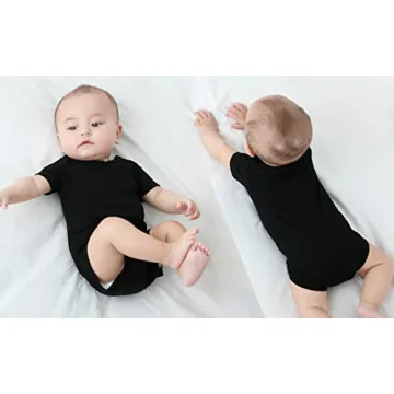GUISBY Soft Rayon Baby Bodysuit for 0-3 Months