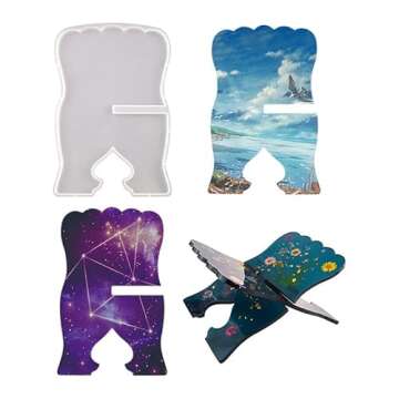 Playing Mold Book Holder Resin Molds, Music Stand Silicone Mould, Book Reading Stand Epoxy Molds for DIY Reading Bookshelf Home Office Decoration Religious Supplies(11.81 X 7.87 Inch)