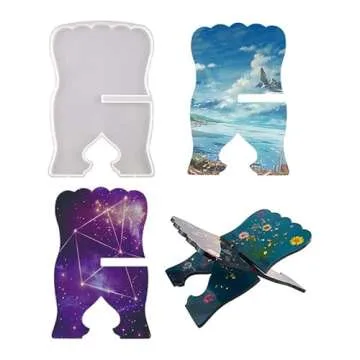 Playing Mold Book Holder Resin Molds, Music Stand Silicone Mould, Book Reading Stand Epoxy Molds for DIY Reading Bookshelf Home Office Decoration Religious Supplies(11.81 X 7.87 Inch)