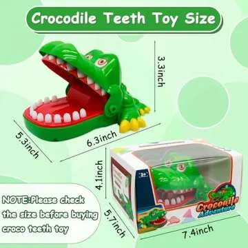 iShyan Crocodile Teeth Toys Game for Kids, Crocodile Biting Finger Dentist Games Funny Toys, 2020 Version Ages 4 and Up