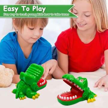 iShyan Crocodile Teeth Toys Game for Kids, Crocodile Biting Finger Dentist Games Funny Toys, 2020 Version Ages 4 and Up