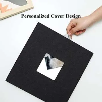 Vienrose Large Photo Album Self Adhesive for 4x6 8x10 10x12 Pictures Linen Scrapbook Album DIY 40 Bl...