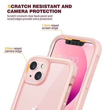 Diaclara Designed for iPhone 13 Full Body Rugged Case