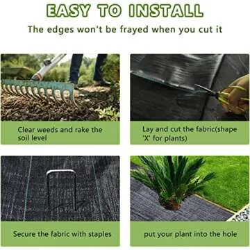 Durable Weed Barrier Fabric for Gardens and Driveways