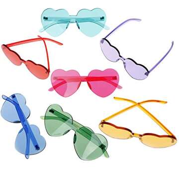 Xgood Heart Shaped Sunglasses - Colorful Fashion Accessory