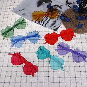 Xgood Heart Shaped Sunglasses - Colorful Fashion Accessory