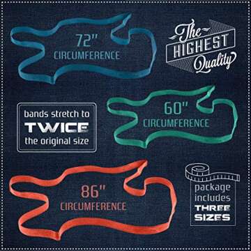 24 Pack Moving Blanket Rubber Bands - Extra Large Rubber Bands for Moving Blankets and Furniture - Variety of Sizes 26in, 30in & 42in - 24 Mover Bands Total - kitchentoolz