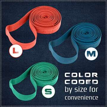 24 Pack Moving Blanket Rubber Bands - Extra Large Rubber Bands for Moving Blankets and Furniture - Variety of Sizes 26in, 30in & 42in - 24 Mover Bands Total - kitchentoolz