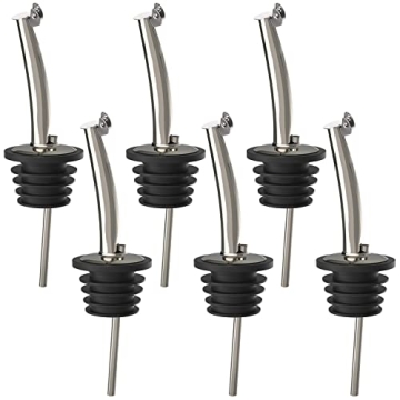 6 Pcs Liquor Bottle Pourers - Perfect for Oil, Vinegar, Wine & More