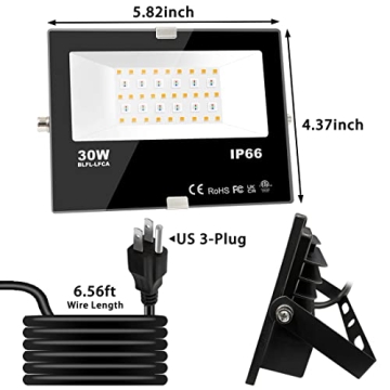 MELPO 30W LED Flood Light Remote Control RGB Colors