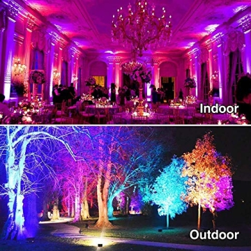 MELPO 30W LED Flood Light Remote Control RGB Colors