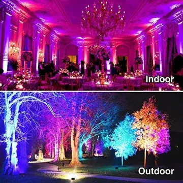 MELPO 30W LED Flood Light Remote Control RGB Colors