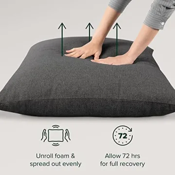 ZINUS Aidan Sling Accent Chair with Shredded Foam Cushioning