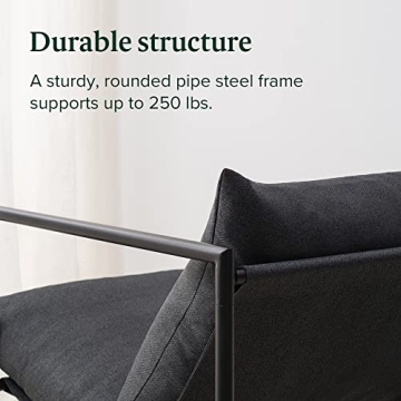 ZINUS Aidan Sling Accent Chair with Shredded Foam Cushioning