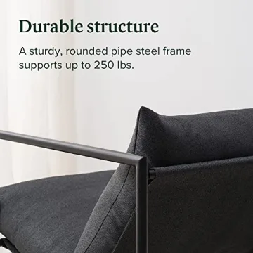 ZINUS Aidan Sling Accent Chair with Shredded Foam Cushioning