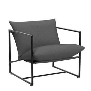 ZINUS Aidan Sling Accent Chair with Shredded Foam Cushioning