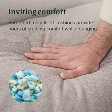 ZINUS Aidan Sling Accent Chair with Shredded Foam Cushioning