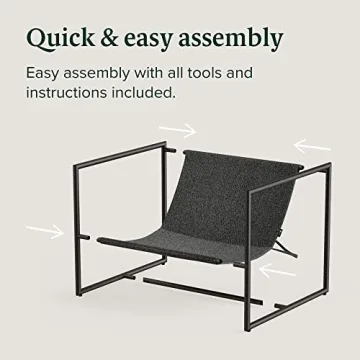 ZINUS Aidan Sling Accent Chair with Shredded Foam Cushioning