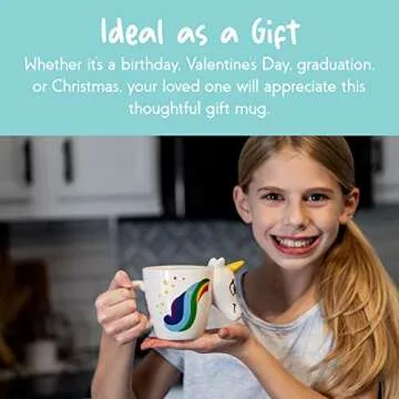 infloatables Color Changing Unicorn Mug - 3D Coffee Mug - Unique Unicorn Mug - Unicorn Color Changing Mug - 12-Ounce Rainbow Unicorn Mug - Cool Birthday Gift