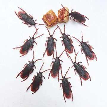 OJYUDD 100PCS Realistic Prank Fake Roaches for Parties