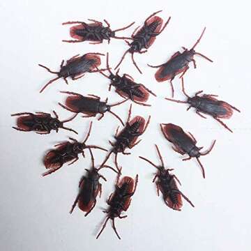 OJYUDD 100PCS Realistic Prank Fake Roaches for Parties