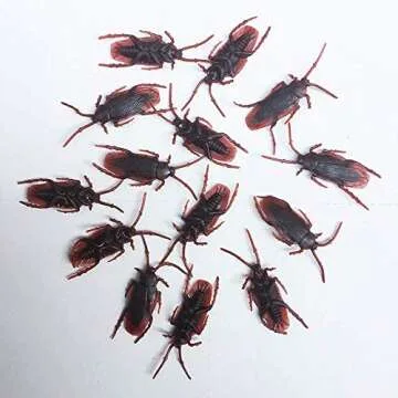 OJYUDD 100PCS Realistic Prank Fake Roaches for Parties