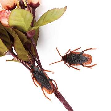 OJYUDD 100PCS Realistic Prank Fake Roaches for Parties