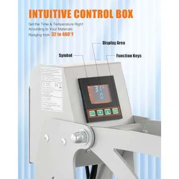 CREWORKS 16x20 Inch Heat Press Machine with Slide Out Base, Auto Open Clamshell Heat Press, Digital Clam Heat Press for T Shirts Bags Mouse Pads, Home Heat Transfer Machine for Gifts Charity