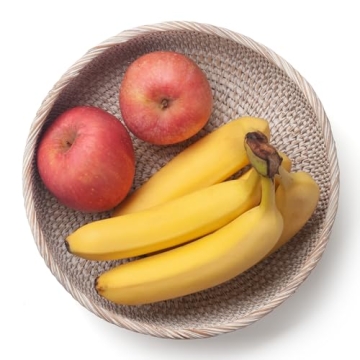 YANGQIHOME Rattan Baskets - Set of 3 for Stylish Organizing