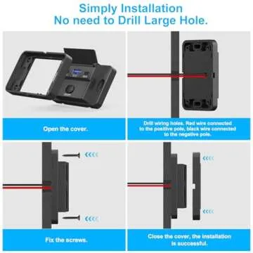 2 Pack 12V USB Outlet Surface Mount Lightweight, Dual USB C 30W and QC 18W Car USB Port 12 Volt USB Cigarette Lighter Replacement Charger Socket Panel with Button Switch for RV Bus Marine Motorcycle