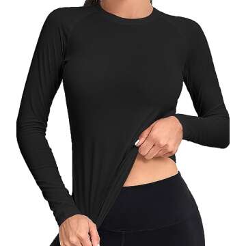 TELALEO Women's Thermal Shirts Fleece Lined Compression