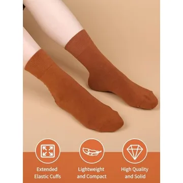 Soft FGZ Women's Cotton Crew Socks - 5 Pack Multicolored