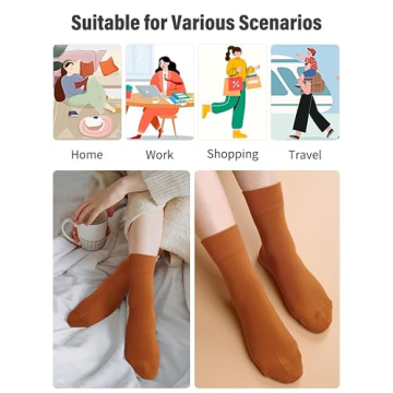 Soft FGZ Women's Cotton Crew Socks - 5 Pack Multicolored