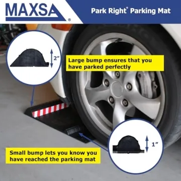 Maxsa Park Right 21.5" x 11" Parking Mat for Perfect Parking