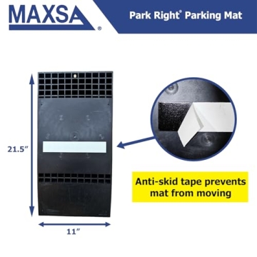 Maxsa Park Right 21.5" x 11" Parking Mat for Perfect Parking