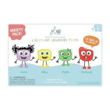 Glo Pals Light-Up Sensory Cubes - Water Activated Fun!